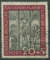 Bund 1951 Marienkirche Lübeck 140 Gestempelt, Bügig (R81072) - Usati