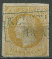 Hannover 1859 König Georg V. 16 A Gestempelt, Knick - Hanover