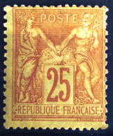 FRANCE                           N° 92                  NEUF*              Cote :   600 € - 1876-1898 Sage (Tipo II)