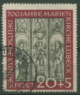 Bund 1951 Marienkirche Lübeck 140 Gestempelt, Kl. Zahnfehler (R81073) - Usados