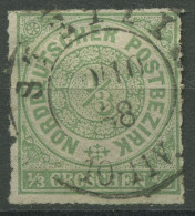 Norddeutscher Postbezirk NDP 1868 1/3 Groschen 2 Mit PR-K2-Stpl. STETTIN - Afgestempeld