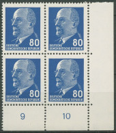 DDR 1967 Walter Ulbricht 1331 Ax II UR 3 4er-Block Ecke 4 Postfrisch - Unused Stamps