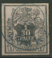Hannover 1851 Wertschild Unter Wappen 1/30 Th, 3 A Mit K2-Stpl. EMDEN - Hannover