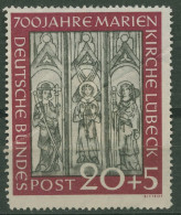 Bund 1951 Marienkirche Lübeck 140 Mit Falz, Marke Geknickt (R81062) - Unused Stamps