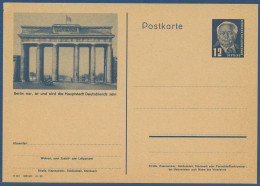 DDR 1950 Wilh. Pieck Bildpostkarte Brandenburger Tor P 47/01 Ungebraucht (X40942) - Postkarten - Ungebraucht