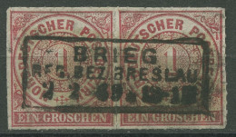 Norddeutscher Postbezirk NDP 1868 1 Gr. 4 (2) Mit RA 3-Stempel BRIEG - Gebraucht
