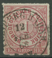 Norddeutscher Postbezirk NDP 1868 1 Gr. 4 Mit SA K2-Stpl. FREIBERG BAHNH. - Gebraucht