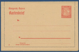 Bayern 1918 Neues Wappen Kartenbrief K 7/01 Ungebraucht (X40952) - Entiers Postaux
