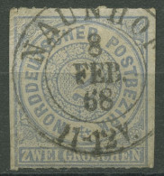 Norddeutscher Postbezirk NDP 1868 2 Groschen 5 Mit SA-K2-Stempel NAUNHOF - Gebraucht