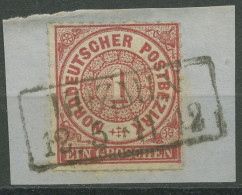 Norddeutscher Postbezirk NDP 1868 1 Gr. 4 Mit PR-Ra2-Stempel KOZMIN, Briefstück - Usados