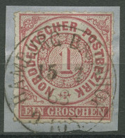Norddeutscher Postbezirk NDP 1868 1 Gr. 4 Mit PR-K1-Stempel HAMBURG BAHNHOF - Usados