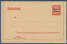 Bayern 1919 Volksstaat Kartenbrief K 8 Ungebraucht (X40954) - Enteros Postales