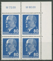 DDR 1967 Walter Ulbricht 1331 Ax II OR 3 4er-Block Ecke 2 Postfrisch - Unused Stamps