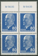 DDR 1967 Walter Ulbricht 1331 Ax II OR 3 4er-Block Postfrisch - Unused Stamps