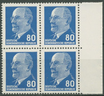 DDR 1967 Walter Ulbricht 1331 Ax I 4er-Block Rand Rechts Postfrisch - Nuevos
