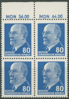DDR 1967 Walter Ulbricht 1331 Ax I OR 2 4er-Block Postfrisch - Unused Stamps