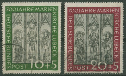 Bund 1951 Marienkirche Lübeck 139/40 Gestempelt, Kl. Zahnfehler (R81068) - Usados