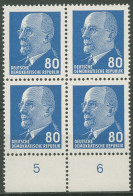 DDR 1967 Walter Ulbricht 1331 Ax II UR 3 4er-Block Postfrisch - Unused Stamps