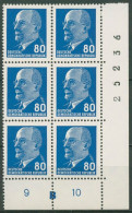 DDR 1967 Walter Ulbricht 1331 Ax II UR 3 6er-Block Ecke 4, DKZ "B" Postfrisch - Unused Stamps