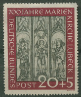 Bund 1951 Marienkirche Lübeck 140 Ohne Gummierung, Knick (R81061) - Unused Stamps