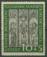 Bund 1951 Marienkirche Lübeck 139 Mit Falz, Gummimängel, Fleckig (R81063) - Unused Stamps