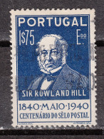 PORTUGAL : 607 (0) (1940) ; Century Of Stamps – Rowland Hill - Gebraucht