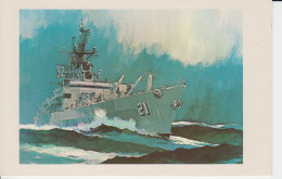 U.S.S. Gridley ( CG-21) Guided Missile Cruiser Framing, Illustration  Marine Photo Publishing 2 Scans - Krieg