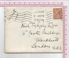 Small Cover With Contents From Southport To London 1924...........................................dr1 - Storia Postale