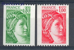 France 1977 Mi 2057-2058Cyv MNH  (ZE1 FRN2057-2058Cyv) - Famous Ladies