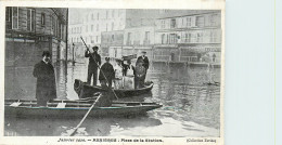 92* ASNIERES  Crue 1910   Plce De La Station RL10.0276 - Asnieres Sur Seine