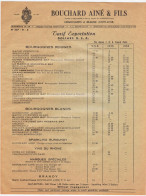 Tarif Exportation Dollars U.S.A. 1953 Et 1955 Maison De Vin Négociant BOUCHARD Ainé & Fils BEAUNE _RLVP129 - Altri & Non Classificati