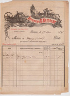 Facture Illustrée Du 29 Mars 1893 " Imprimerie H.LAMBERT " BEAUNE Pour Mairie De CHAGNY _RLVP128 - 1800 – 1899