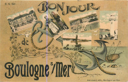 62* BOULOGNE S/MER Un Bonjour  Multivues    RL12.0085 - Boulogne Sur Mer