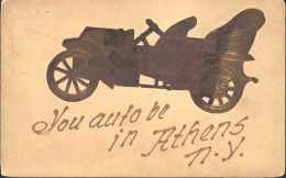 13810911 - Autoapplikation Montiert Auf AK Von 1908, Leicht Beschaedigt - Other & Unclassified
