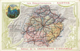 72* SARTHE  Carte Du Dept    RL12.0737 - Autres & Non Classés