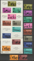 Mexico 1968 Olympic Games Mexico, Wrestling, Volleyball, Rowing, Equestrian Etc. Set Of 10 + 4 S/s MNH - Sommer 1968: Mexico