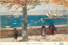 74* EVIAN Port Batellerie (illustree)     RL12.0882 - Evian-les-Bains