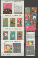 Mexico 1968 Olympic Games Mexico, Set Of 10 + 4 S/s MNH - Sommer 1968: Mexico