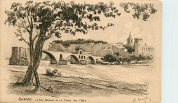 84* AVIGNON  Pont Benezet    - Palais Des Papes    RL13.0464 - Avignon (Palais & Pont)