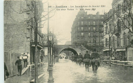 92* ASNIERES Crue 1910- Les Deux Voutes  Militaires A Cheval      RL13.0975 - Asnieres Sur Seine