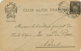 90* BELFORT  Correspondance Du « club Alpin Francais »  RL13.0777 - Belfort - City