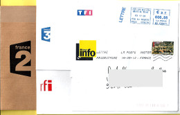 Sigles Sur Enveloppes 2 PM, 2MM, 1GM (TF1, FRANCE 2, FRANCE 3, RFI, FRANCE INFO) [308]_env12 - Telekom