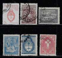 ARGENTINA  1943  SCOTT #508,514,516-518,520  USED - Used Stamps