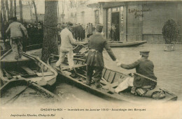 94* CHOISY LE ROI   Crue 1910  Accostage Des Barques    RL13.1318 - Choisy Le Roi