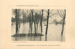 94* CHARENTON  Crue 1910  L Ile  Passerelle  Canal     RL13.1222 - Charenton Le Pont