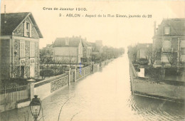 94* ABLON   Crue 1910  Rue Simon  RL13.1089 - Ablon Sur Seine