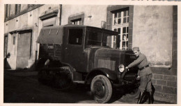 Militaria - Photo Ancienne - Camion Autochenille Auto Chenille SOMUA MCG - 6,8x11,4cm - Ausrüstung