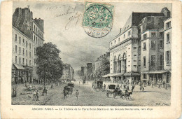 75* PARIS (10)   Theatre De La Porte St Martin Vers 1830        RL27,0565 - Distrito: 10