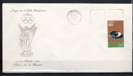 Mexico 1968 Olympic Games Mexico, Stamp On Commemorative Cover - Zomer 1968: Mexico-City