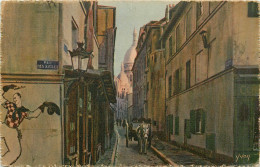 75* PARIS (18)   Montmartre -  Rue St Rustique   (illustree)         RL27,0874 - Distretto: 16